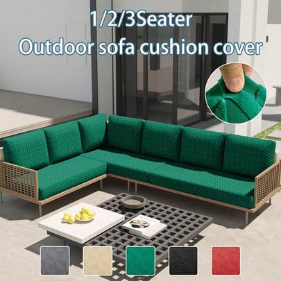 1 chiếc vỏ đệm ngồi ngoài trời bằng vải nhung jacquard co giãn, thích hợp cho không gian ngoài trời, trang trí nhà cửa, áp dụng cho ghế sofa 1/2/3 chỗ ngồi, sử dụng được quanh năm.