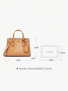 Michael Kors MK Chantal 女士小号斜挎包，带顶部提手和可调节肩带 - 棕色2 - 查看 9