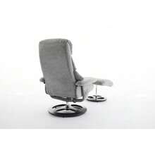 Comfortable Reclining Armchair 025 With Massage And Heating Functions, Tilt And Footrest, 360° Swivel, White Chenille Upholstery. Original Reference: W2087P294007 - B - View 7