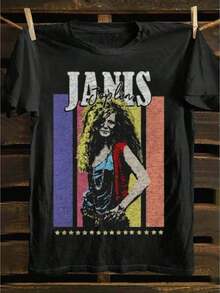 Camiseta Negra Retro para Hombre y Mujer, Diseño Vintage de Estrellas y Colores Vibrantes, Ideal para Fanáticos del Rock, Casual y Cómoda, Perfecta para Regalos Juveniles y Estilo Único, Inspiración Moderna y Nostálgica - Negro - Ver 7