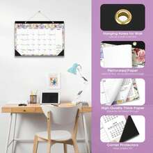 Desk Calendar 2026, 18 Months Calendar Runs From January 2026 To June 2027 - Large 17" X 12" Desktop/Wall Monthly Calendar For Home School, Or Office - Vintage Floral - ColorA - 查看 3