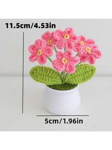 DIY Crochet Forget-Me-Not Mini Potted Plant, Mother's Day Gift, Teacher's Day Gift, Desktop Decor Gift, Birthday & Graduation Gift - Multicolor - View 3