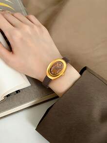 REBIRTH 1pc Women's Compact Fashion Waterproof Quartz Watch, Suitable For Daily Decoration - one-size - View 5