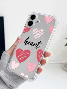 1 ốp lưng điện thoại trong suốt mềm mại, in hình trái tim theo yêu cầu, tương thích với Samsung A14/A52s, XR, 11, 13, 14, 15, 16, 17, mẫu theo mùa, ốp lưng năm 2025, Tình yêu vĩnh cửu - Trong sáng - Xem 2