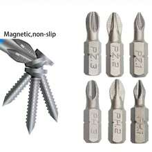 12pcs Anti-Slip Cross Slot Screwdriver Bit Set, 1/4" Hex Shank 1"/25mm Length With Magnetic Tips, Suitable For Electric Screwdriver, Drill Impact Driver Tools (PH1, PH2, PH3, PZ1, PZ2, PZ3) - Screwdriver Bits - View 8