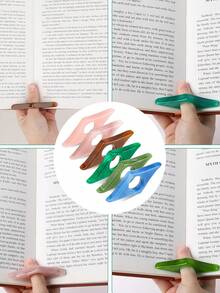 2/4-Piece Resin Thumb Book Clip Set, Reading Clip, Page Opener, Thumb Ring, Book Accessory. A Gift For Book Lovers, Readers, Students, And Teachers. - Multicolor - View 5