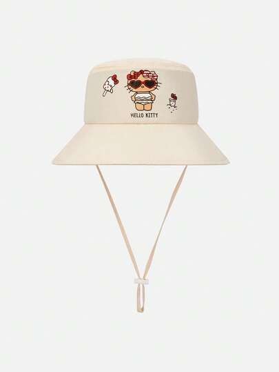 Balabala Mũ tai bèo Sanrio dành cho bé gái năm 2026, vành rộng chống nắng, nhẹ và thoáng khí, thiết kế hoạt hình dễ thương, phụ kiện cần thiết cho mùa hè ngoài trời.