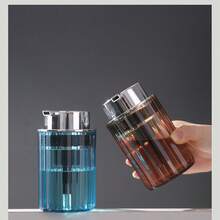 1pc Bathroom Liquid Soap Dispenser, Large Capacity Foam Pump Bottle, Transparent Plastic Kitchen Detergent Foam Container - Glossy Finish - View 3