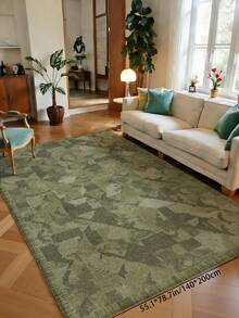 1 Piece Of Green Minimalist Printed Living Room Decoration Carpet, Abstract Modern Minimalist Style Printed Pattern,Plush Material, Soft And Comfortable Touch, Easy To Maintain, Anti Slip Backing, Area Rug, Suitable For Lobby, Rugs For Bed Room, Rugs Living Room, Bedroom Rug, Bathroom Rug, Kitchen Mat, Dining Room, Office, Room Decoration And Door Mat, Holiday Celebration. - Green - View 17