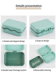 Khay đựng xà phòng đa năng kiểu dáng tối giản, có nắp lật, thích hợp sử dụng trong nhà, khách sạn hoặc phòng tắm. - Nhiều màu - Xem 10