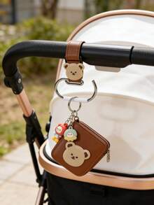 Cute Rabbit/Little BearStroller Hooks, 2 Packs Silicone Baby Stroller Bag Clips, Universal Hanger For Diaper Bags, Purses & Shopping Bags,Easy Installation And Baby Essentials - Stroller Pendant - View 7