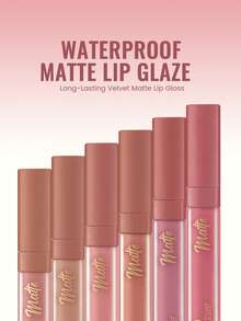 Pudaier Velvet Matte Lip Glaze - Lipstik Cair Tahan Lama, Melembapkan dan Tidak Lengket, Tekstur Beludru Mewah, Cocok untuk Berbagai Tampilan Riasan, Alat Kecantikan Penting untuk Wanita, Hadiah Sempurna - 06 - View 3
