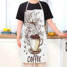 1 chiếc tạp dề nhà bếp họa tiết cà phê, thích hợp cho nhà bếp, phòng khách, phòng ăn, khách sạn, tiệc nướng ngoài trời và các trường hợp khác, được làm từ 100% polyester, có thể giặt máy. - Nhiều màu - Xem 8