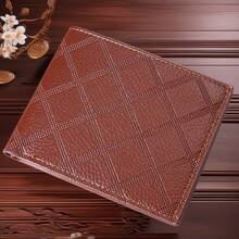 Kort plånbok med rombmönster och flera kortplatser för unga män, myntväska med stor kapacitet - Multifärgad - Visa 7