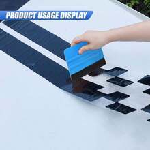 Sleek 4 Inch Plastic Felt Squeegee - Vinyl Scraper Car Decals, Squeegee Car Window Film Tinting Vinyl Wrap Wallpaper Smoothing Car Window Tint, Blue - 1PC - View 5