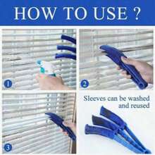 1个可重复使用的窗户清洁刷 - 易于使用且可水洗 - 适用于百叶窗、窗帘等 - 可拆卸可水洗除尘刷。家用缝隙清洁刷、空调出风口清洁刷。百叶窗清洁工具 - 清潔刷 - 查看 3