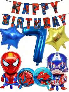 Marvel 漫威蜘蛛侠超级英雄卡通气球生日派对装饰套装，婚礼装饰主题派对用品，适用于庆祝活动和礼品/花束 - 氣球 - 查看 10
