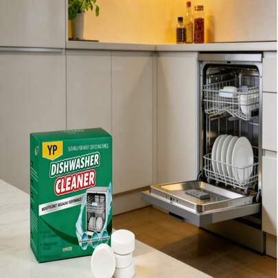 洗碗机清洁泡腾片，强效去除油渍和水垢，不留残留，适用于家用洗碗机、厨具深度清洁，日常厨房洗碗机护理清洁用品