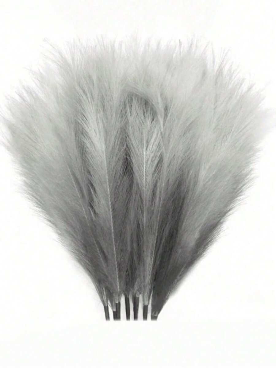 1/10/14/20pcs Artificial Reed Grass, 21.65 Inches/55cm, Suitable For Wedding, Office, Party, Garden, Farmhouse, Dining Table, Fireplace, Faux Flowers, Autumn Decoration, Thanksgiving, Halloween, Christmas Decoration, Party Decoration, Home Decor - Black - View 1