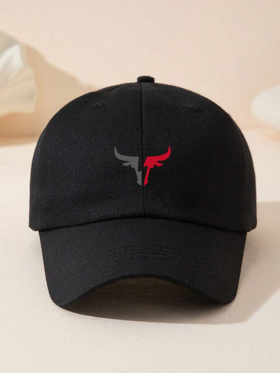 1pc Men's Casual Minimalist Bull Graphic Adjustable Baseball Cap, Suitable For Daily And Outdoor Wear,Summer,Beach,Holiday - Multicolor - View 1