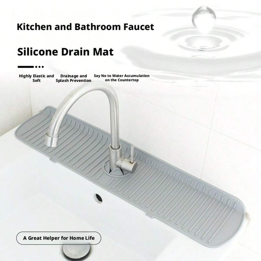 Tấm chắn nước bắn cho vòi, thảm silicon chống bắn nước cho bồn rửa, tấm lót đa năng cho bồn rửa nhà bếp, tấm bảo vệ mặt bàn. - Nhiều màu - Xem 1
