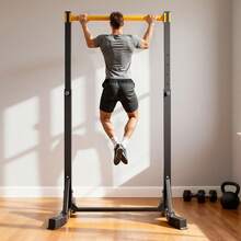 Pull Up Bar, 330LBS Capacity Portable Pullup Bar Station, Pullup Bars Free Standing With H-Frame Structure & Heavy-Duty Steel Tube, 8 Level Height Adjustment Gravity Fitness For Arms Back Chest - Single Bar (non-foldable) - View 9
