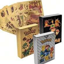 pokemon Thiệp cầu vồng mạ vàng, Thiệp hoạt hình anime dễ thương mạ vàng, Thiệp nhiều ngôn ngữ, Thiệp giải trí cho bữa tiệc - Nhiều màu - Xem 5