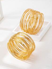 1 Peça Pulseira Envolvida em Estilo Boêmio para Mulheres, Adequada para Festivais e Festas - Ouro amarelo - Visão 3