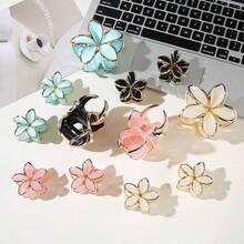 Bộ 3 kẹp tóc hình hoa mộc lan viền vàng thanh lịch dành cho nữ, phù hợp với kiểu tóc hàng ngày và các bữa tiệc, mùa hè, kỳ nghỉ, du lịch. - Nhiều màu - Xem 4