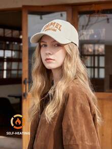 CAMEL CROWN Corduroy Baseball Cap, Unisex Wide Brim Casual Cool American Style Baseball Hat - Beige - View 2