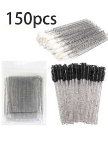 Bộ dụng cụ nối mi dùng một lần, kèm cọ trang điểm siêu nhỏ, bao gồm cọ chải mi, cọ môi, đầu cọ mascara, bộ dụng cụ làm đẹp nối mi (Màu đen)_ Làm đẹp & Chăm sóc cá nhân 100/300/450 chiếc - Nhiều màu - Xem 15