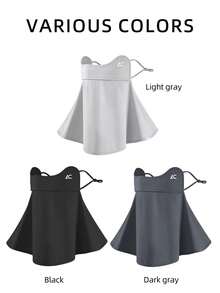 夏季防晒面罩，超薄冰丝全脸面罩，透气防紫外线，可水洗。夏季冰丝防晒面罩，女士二合一防紫外线遮阳面罩，遮阳护颈，全脸遮阳，适合驾驶、海滩、戴帽子等场合。 - 彩色 - 查看 3