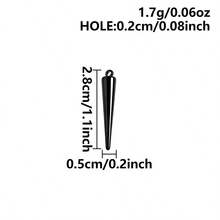 1 pieza/3 piezas Colgante de acero inoxidable 304 con baño electrolítico de oro/plata/negro de estilo minimalista y elegante, en diferentes longitudes, adecuado para hacer joyas DIY como collares, pulseras y pendientes - cono - Ver 14