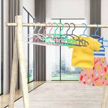 Children's Plastic Hangers - Baby Clothes Hangers, Infant Toddler Daycare Hangers, Plastic Kids Hangers For Drying Clothes, Colorful Thickened Plastic Baby Hangers - Multicolor - View 5