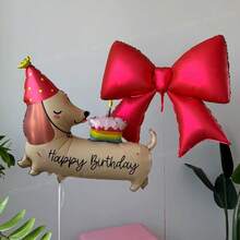 Dog Shaped Balloon Stand, Foil Dog Balloon Set, Dog Themed Party Decorations Suitable For Birthday Party, Christening And Pet Party Decorations - Dachshund Set - View 2