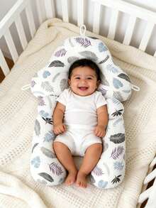 新款婴儿枕，柔软婴儿枕，防扁头枕，双面四季通用婴儿安抚枕，毛绒树叶羽毛设计，新生儿礼物，升级版男女通用婴儿枕 - C款 - 查看 10