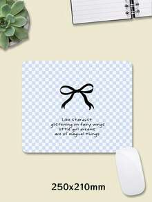 1 Miếng, Tấm lót chuột bằng da PU họa tiết nơ kẻ caro xanh dương, Thảm lót bàn laptop, Chống trượt, Có thể giặt, Chống bám bẩn, Thích hợp cho các cặp đôi/sinh viên/văn phòng/không gian học tập, Quà tặng sinh nhật, Quà tặng tốt nghiệp. - Xem 14