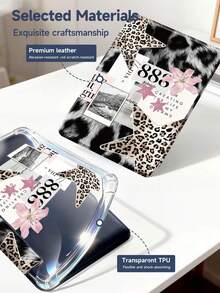 11-Inch Air 3/4/5 2022/2024/2025, Galaxy Tab, Kindle Paperwhite 12th Gen 2024 Tablet Case, Leopard Lily Pattern, Transparent Back Cover, Auto Sleep/Wake, Airbag Protection, Suitable For Gifts And Office Use - View 6