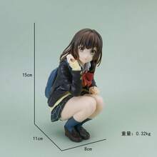 Squatting Pose  Anime Figure, High School Girl Desktop & Car Ornament - 蹲姿沙優-袋裝 - 查看 5