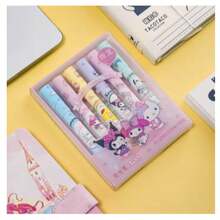 6pcs Fluorescent Marker Set Cute , Egg Cat Fluorescent Markers Learning Stationery - A - View 7