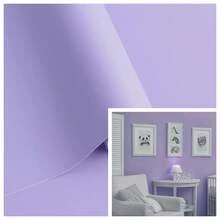1 Cuộn Giấy Dán Tường Tự Dẹp Màu Tím Khoai Môn Ngọt Ngào, Phong Cách Nữ Tính Dịu Dàng, Thích Hợp Cho Phòng Ngủ, Phòng Khách, Trang Trí và Sửa Chữa Tủ, Giấy Dán Tường Tự Dẹp Có Thể Tháo Gỡ, Chống Dầu Mỡ và Chống Vết Bẩn, Thích Hợp Cho Kệ Sách, Phòng Ngủ, Phông Nền TV và Tủ, Họa Tiết Khớp Trực Tiếp, Dễ Lắp Đặt và Tháo Gỡ - C - Xem 2