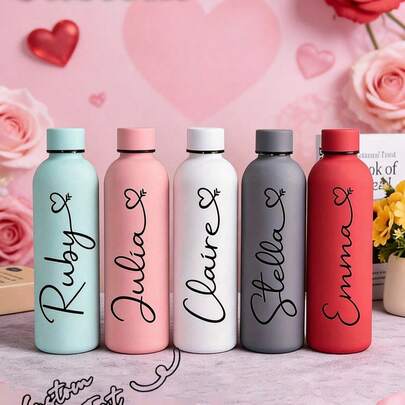 1 chiếc cốc cà phê/bình nước ngọt hai lớp bằng thép không gỉ tùy chỉnh, bình nước giữ nhiệt thể thao, 500ml/17oz, cốc in tên cá nhân, nhiều màu sắc để lựa chọn, thích hợp làm quà tặng tựu trường, ngày lễ và sinh nhật cho bé trai và bé gái, hoặc dùng làm đồ dùng du lịch.