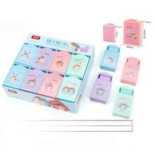 4pcs Panda, Capybara And Zodiac Theme Magic Eraser Box, Clean And Low-Residue Pencil Erasers, Cute Cartoon Erasers Suitable For Students, With Small Devices To Make The Eraser Disappear. - Multicolor - View 6