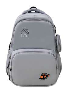 Mochila minimalista de unicolor de diseño original, bolsa ligera para uso diario y actividades al aire libre - Multicolor - Ver 8