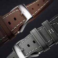 Dây đeo đồng hồ bằng da tổng hợp 20mm/22mm dành cho Galaxy Watch 4 40mm 44mm / Watch 4 Classic 42mm 46mm / Watch 5 40mm 44mm / Watch 5 Pro 45mm / Watch 6 40mm 44mm / Watch 6 Classic 43mm 47mm / Watch 7 40mm 44mm - màu đen - Xem 8