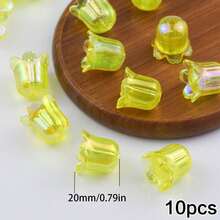 10pcs Colorful UV Lily Acrylic Beads, DIY Jewelry Making Materials For Necklace, Bracelet, Earrings Handcraft Beading - DIY Colorful Lily Of the Valley - View 12