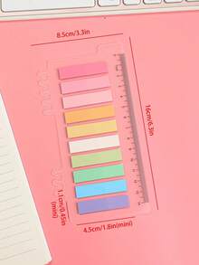 1 Pack Of 200 PET Sticky Notes, Index Tabs, Plastic Transparent Writable Labels, Student Office Supplies, Category Grouping, Send 1 Pack - 10 Designs Per Pack (2000 Pieces) - View 5