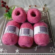 5 cuộn * 40g, sợi polyester 100% mỏng, chất liệu nhung chấm bi, thích hợp cho việc đan móc thủ công, mềm mại khi chạm vào. - A - Xem 11