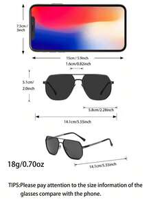 一副飞行员款时尚眼镜，适合驾驶、划船、钓鱼、露营、沙滩派对、约会等各种场合。 - 彩色 - 查看 5