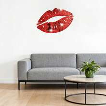 OUTANA Stiker Cermin Pola Bibir Perekat Akrilik, Tidak Perlu Alat, Dapat Dilepas, Cocok untuk Kamar Tidur, Ruang Belajar, Ruang Tamu, dan Tempat Pesta, Tersedia dalam Warna Emas, Perak, Hitam, Merah, dan Warna Lainnya - Beraneka warna - View 3